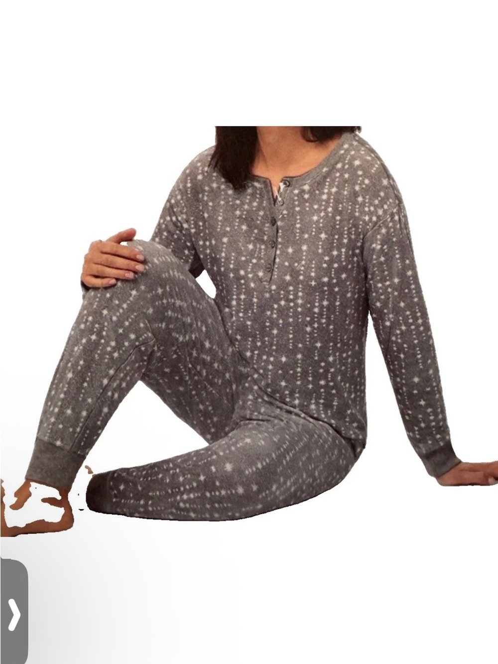 NWT Nautica Women 2-Piece Lightweight Fleece Pajama Sleepwear Set Gray 2XL